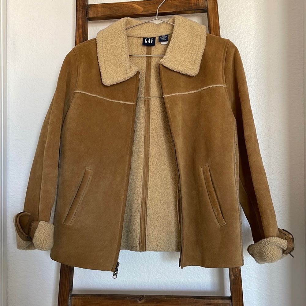 GAP full leather/suede Sherpa jacket VINTAGE
